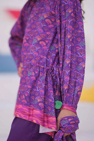 Picture of KAD-02479 | Purple & Multicolor | Casual 3 Piece Suit | Marina Fabric Printed - Available at Raja Sahib