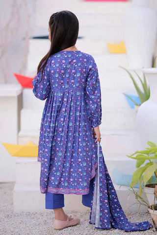 Picture of KAD-02497 | Purple & Multicolor | Casual 3 Piece Suit | Marina Fabric Printed - Available at Raja Sahib