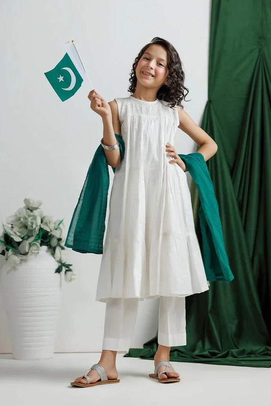 KAD-03113 | White | Casual 3 Piece Suit | Cotton Plain