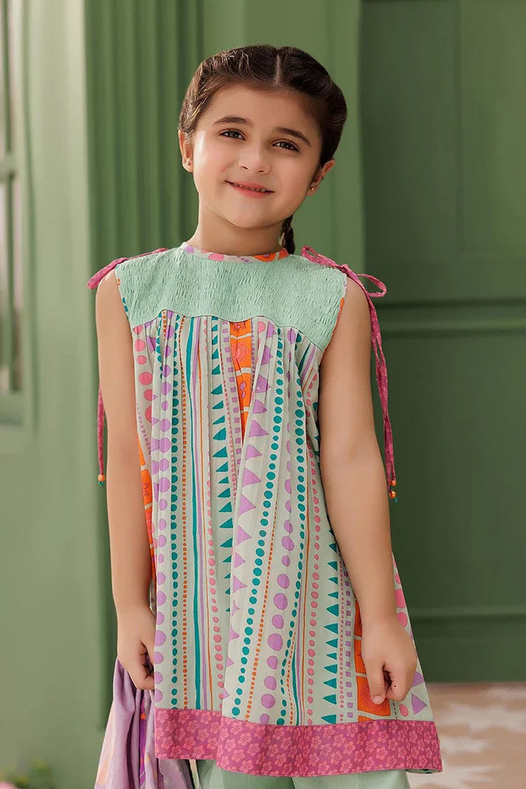 Picture of <!--ajt-->KAD-03124 | Sea Green & Multicolor | Casual 3 Piece Suit | Cotton Lawn Printed - Available at Raja Sahib