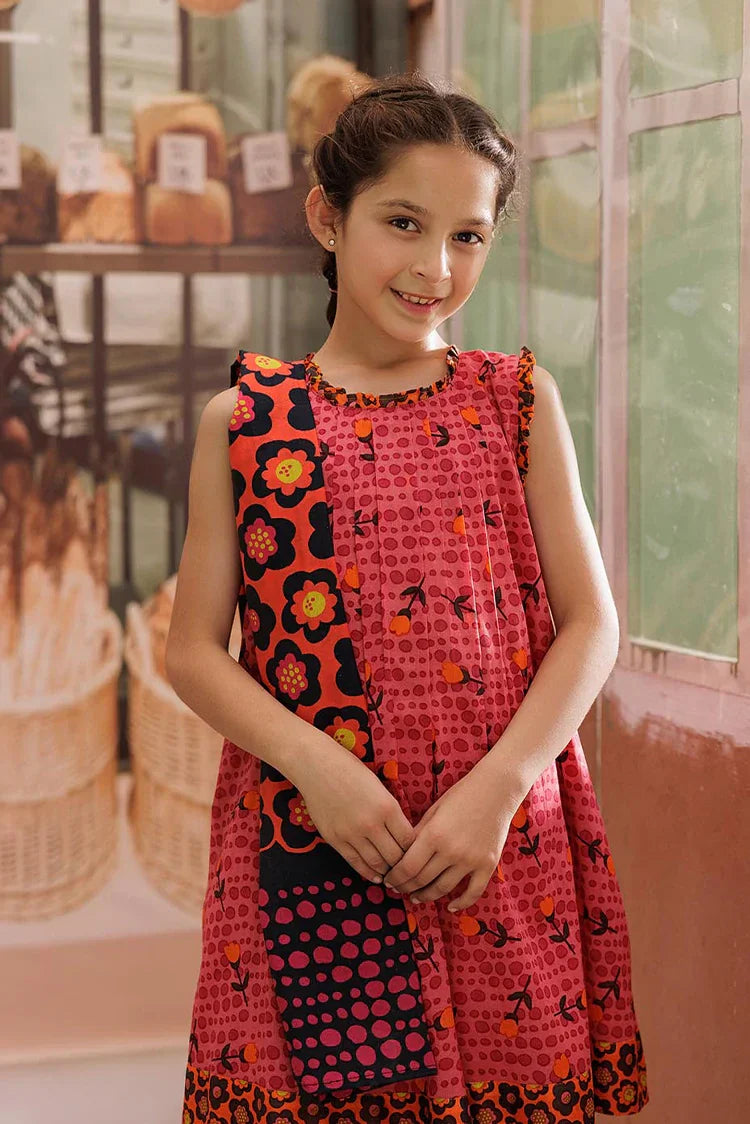 Picture of <!--ajs-->KAD-03126 | Tarbozi & Multicolor | Casual 3 Piece Suit | Cotton Lawn Printed - Available at Raja Sahib