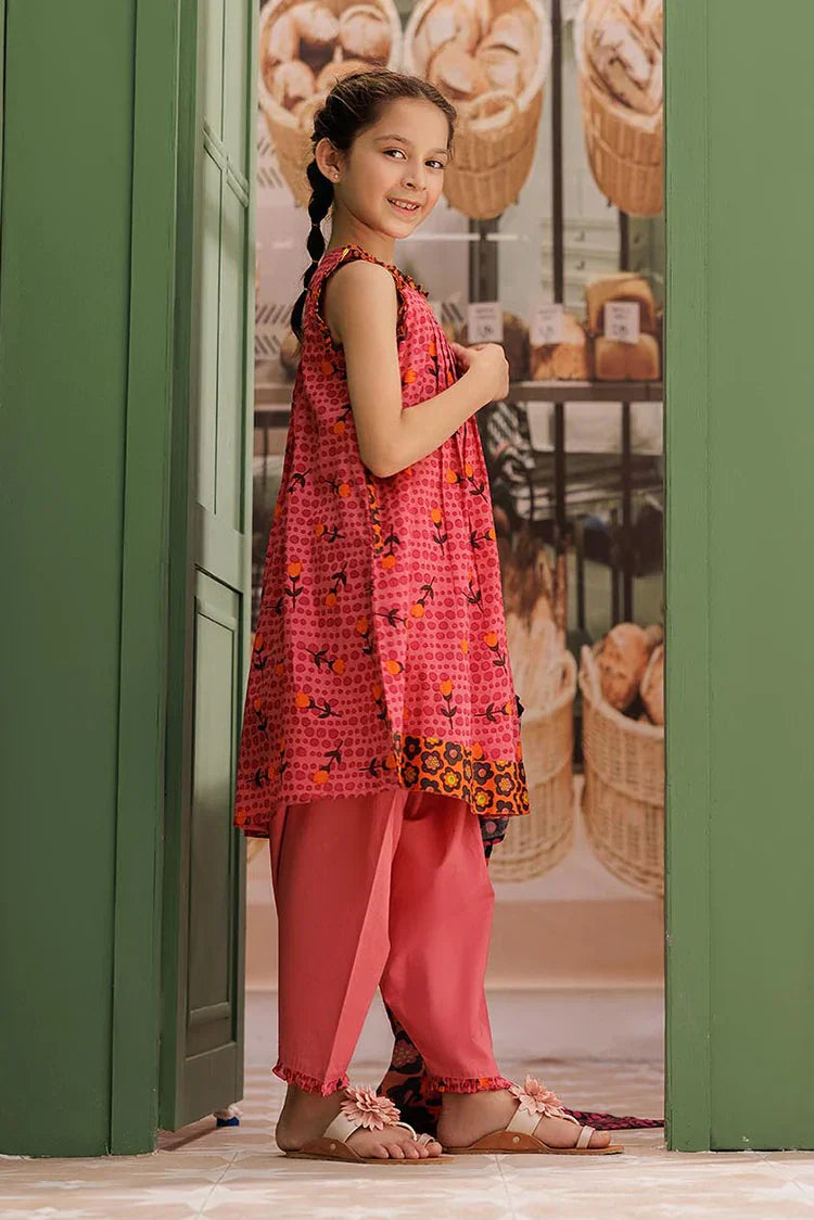 Picture of <!--ajs-->KAD-03126 | Tarbozi & Multicolor | Casual 3 Piece Suit | Cotton Lawn Printed - Available at Raja Sahib