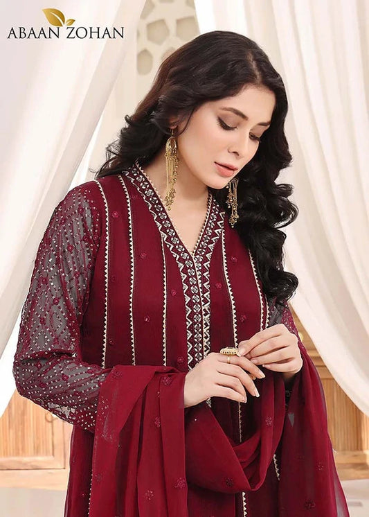 Picture of Abaan Zohan - Kashish Collection - Maroon - Available at Raja Sahib