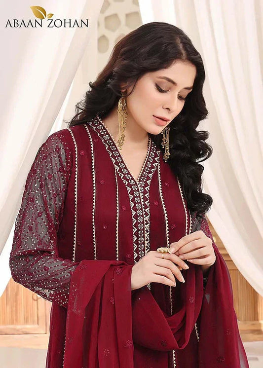 Picture of <!--bxe-->Abaan Zohan - Kashish Collection - Maroon - Available at Raja Sahib