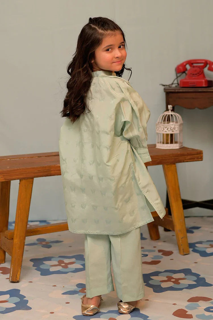 Picture of KBC-02840 | Sea Green | Casual Plus 3 Piece Suit | Viscose Jacquard - Available at Raja Sahib