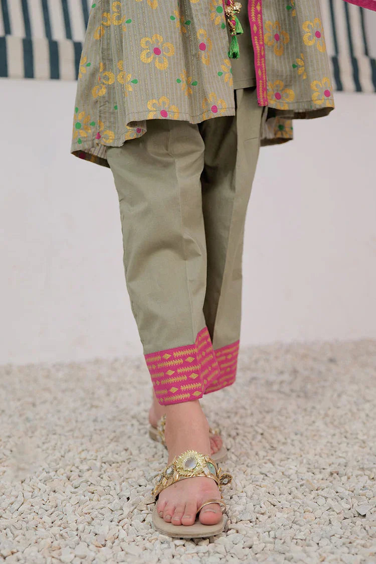 Picture of <!--aoq-->KBD-02990 | Grey & Multicolor | Casual Plus 3 Piece Suit | Cotton Dobby Dye over Gold Print - Available at Raja Sahib