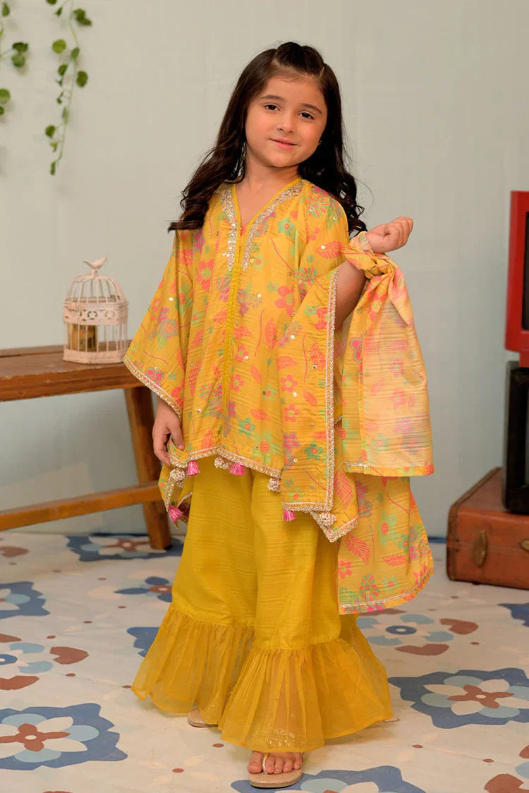 Picture of <!--aop-->KDD-02871 | Dhani & Multicolor | Formal 3 Piece Suit | Taser Silk - Available at Raja Sahib