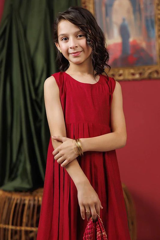 KDD-03070 | Maroon & Gold | Formal 3 Piece Suit | Viscose Chambray Katan