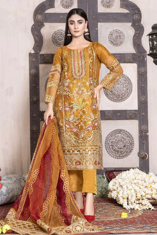 Picture of Ketifa - Formals Unstitched Collection - Brilliant Gold - Available at Raja Sahib