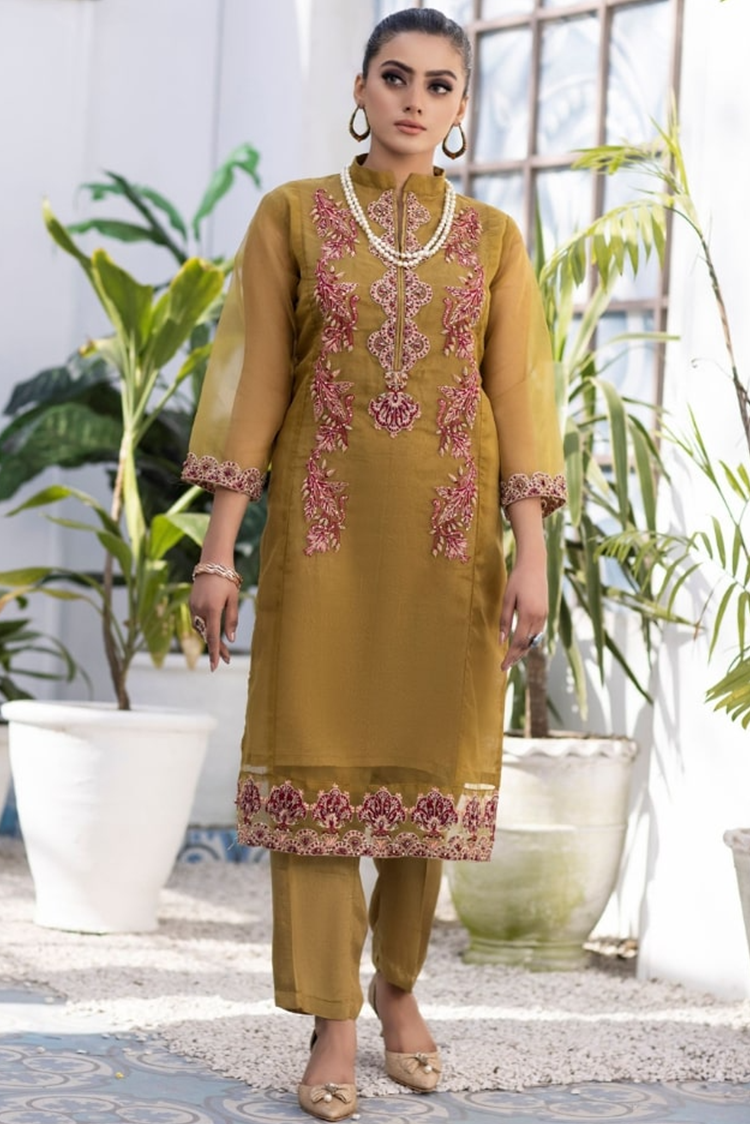 Picture of Ketifa - Organza 2 Pc Ready To Wear Collection - Dazzling Jazzy - Available at Raja Sahib