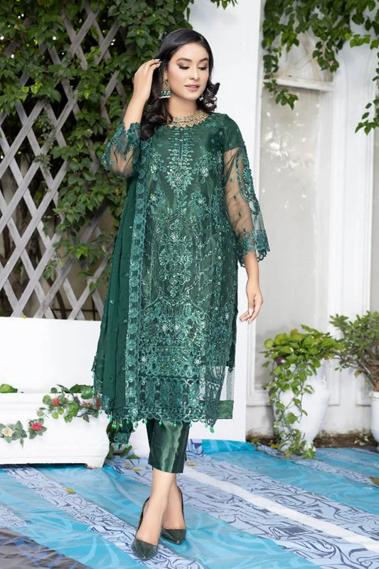 Picture of Ketifa - Formals Unstitched Collection - Luxurious Green - Available at Raja Sahib