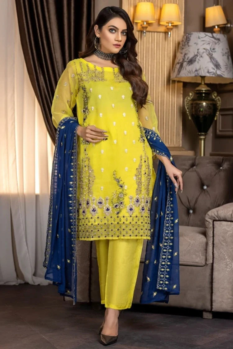 Picture of Ketifa - 3 PC Luxury Unstitched Collection - Trendy Patels - Available at Raja Sahib