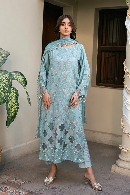 Kaanthaa - Unstitched Embroidered Suit - 3 Piece - Barkha