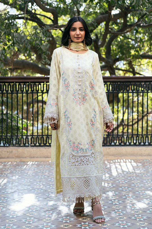 Kaanthaa - Unstitched Embroidered Suit - 3 Piece - Basant