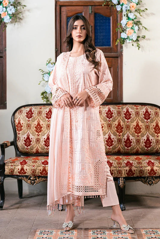 Kaanthaa - Unstitched Embroidered Suit - 3 Piece - Gulaab