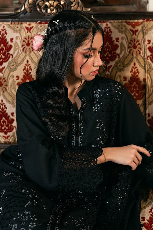 Kaanthaa - Unstitched Embroidered Suit - 3 Piece - Kaali Ghataa