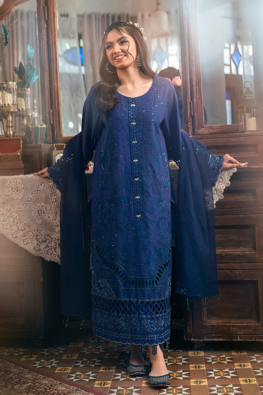 Kaanthaa - Unstitched Embroidered Suit - 3 Piece - Morni
