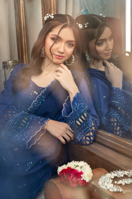 Kaanthaa - Unstitched Embroidered Suit - 3 Piece - Morni