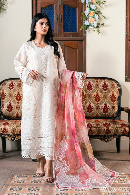 Kaanthaa - Unstitched Embroidered Suit - 3 Piece - Nargis