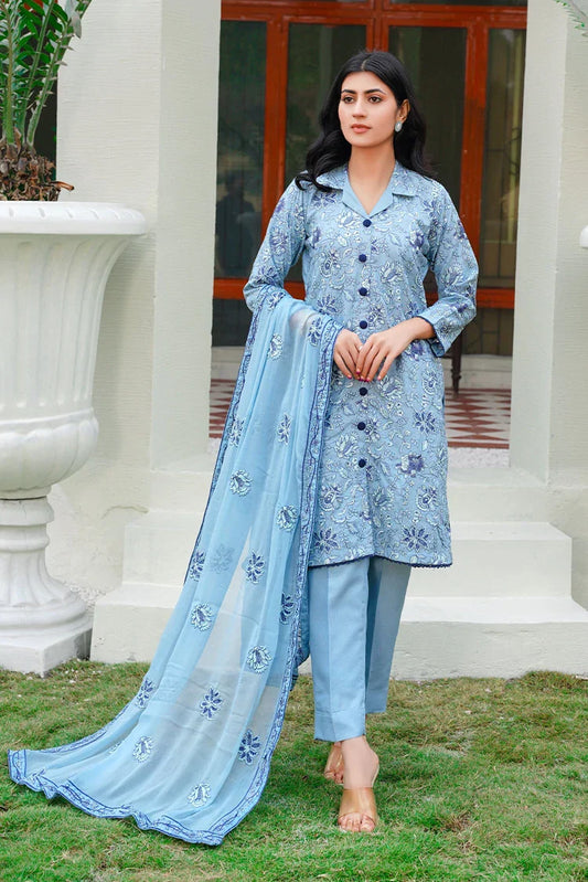 Picture of <!--mb-->Threads & Weaves - Karandi 3 PC Embroidered Collection - KR24106 - Available at Raja Sahib