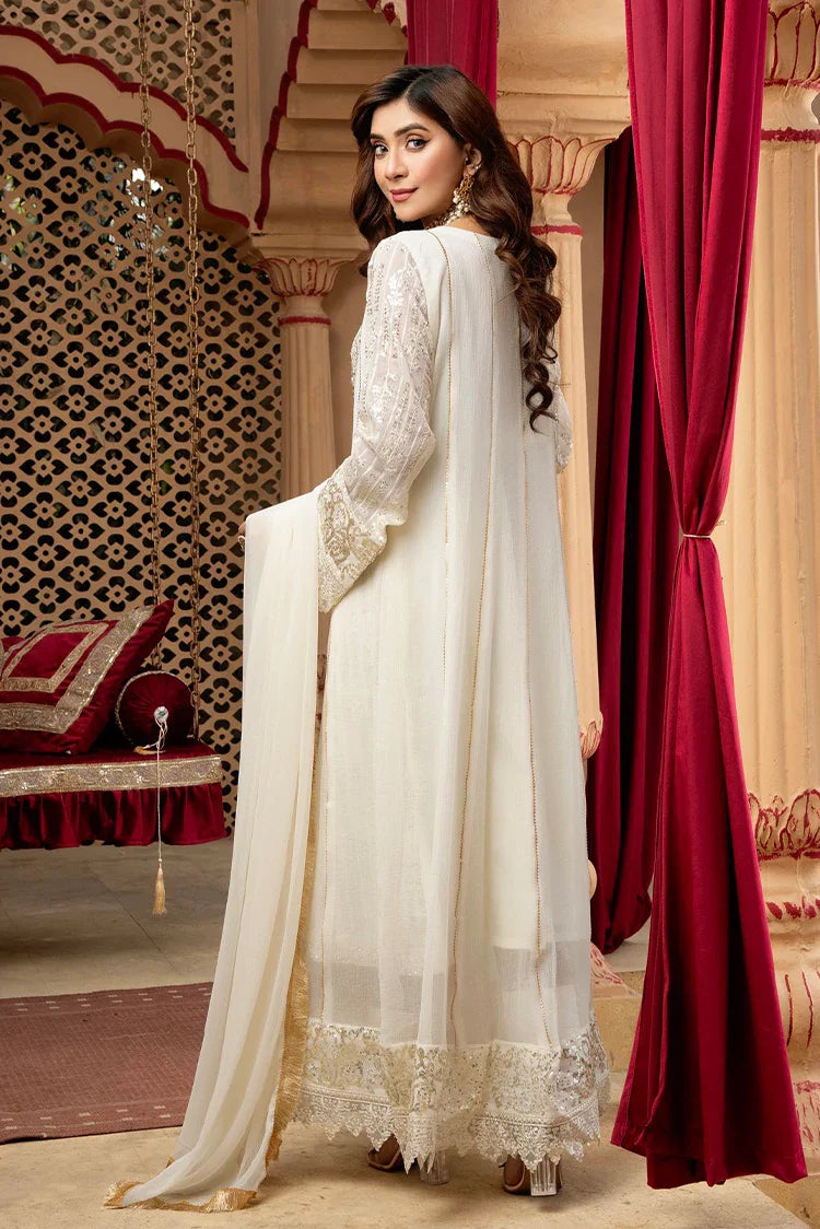 Picture of Manahils - Jal Pari RTW Collection - Kurti-B-005-Off White - Available at Raja Sahib