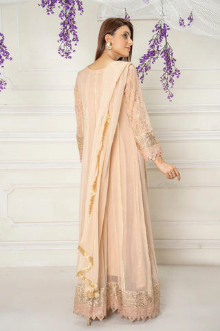 Picture of Manahils - Jal Pari RTW Collection - Kurti-B-005-Peach - Available at Raja Sahib