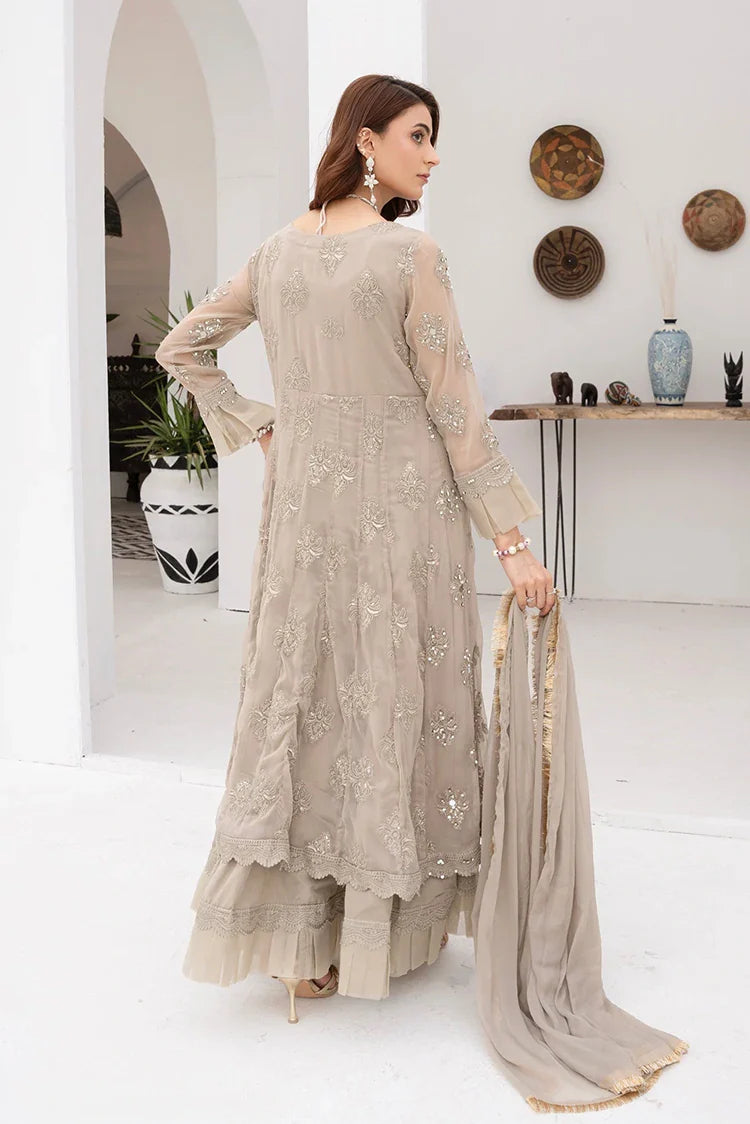 Picture of Manahils - Jal Pari RTW Collection - Kurti-B-006-Camel Brown - Available at Raja Sahib