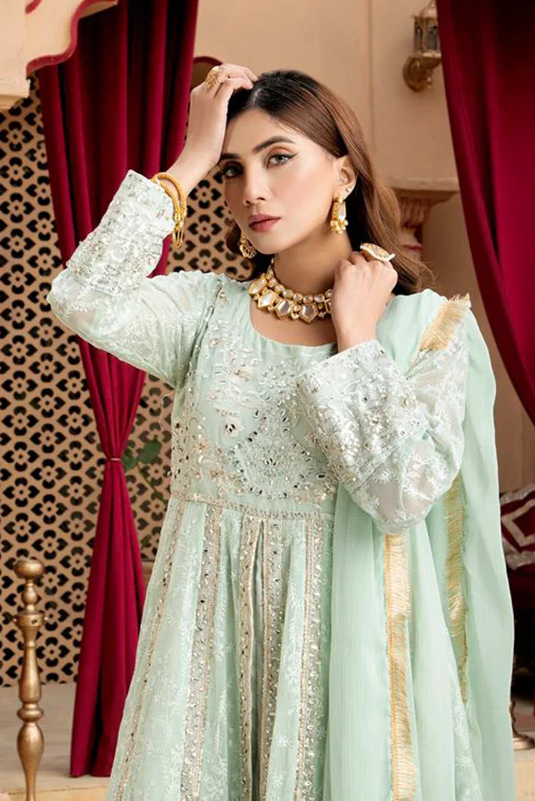 Picture of Manahils - Jal Pari RTW Collection - Kurti-B-007-Aqua - Available at Raja Sahib