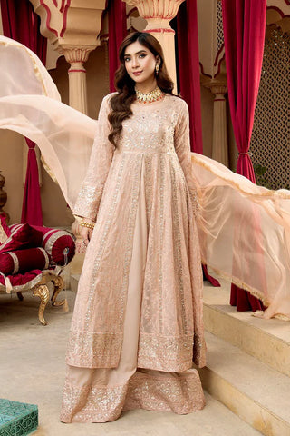 Picture of Manahils - Jal Pari RTW Collection - Kurti-B-007-Peach - Available at Raja Sahib