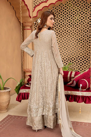 Picture of Manahils - Jal Pari RTW Collection - Kurti-B-007-Sand - Available at Raja Sahib