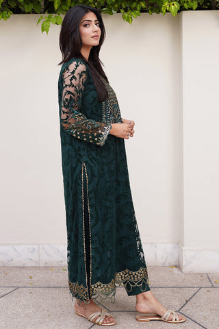 Embroidered Brosha Net Suit L1145 - 3 Piece