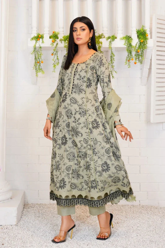 Picture of <!--kv-->Threads & Weaves - 3 Pc Embroidered Lawn Suit - L23102 - Available at Raja Sahib