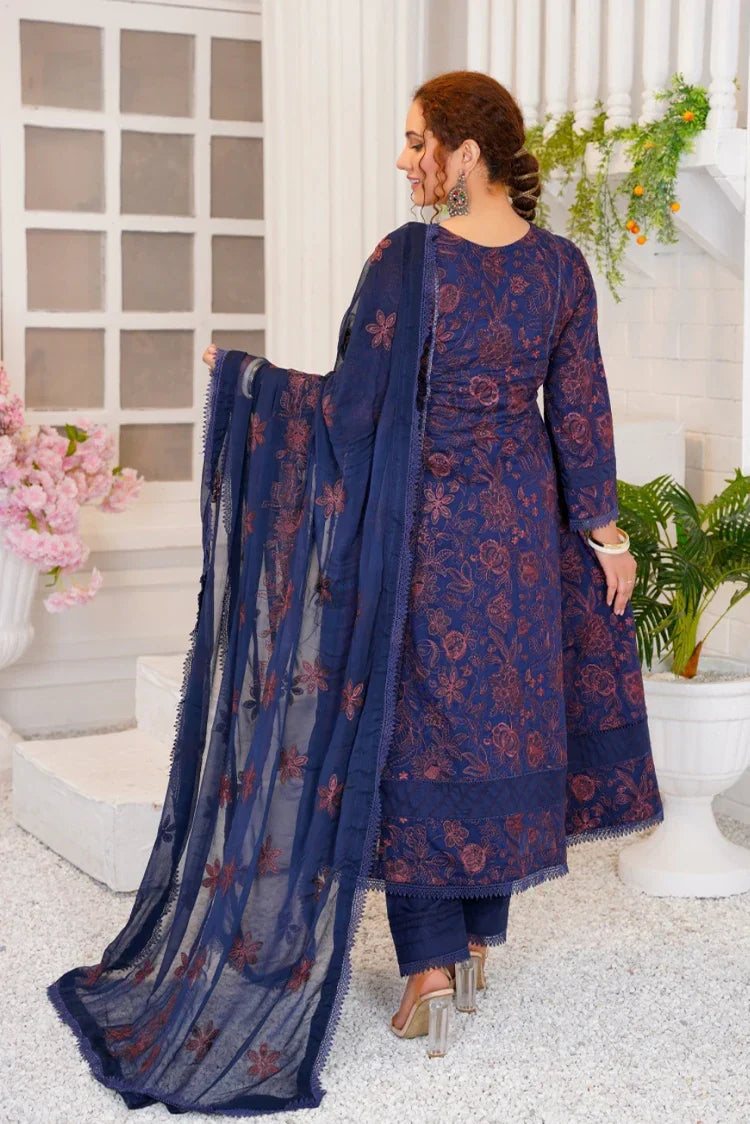 Picture of <!--ku-->Threads & Weaves - 3 Pc Embroidered Lawn Suit - L23103 - Available at Raja Sahib
