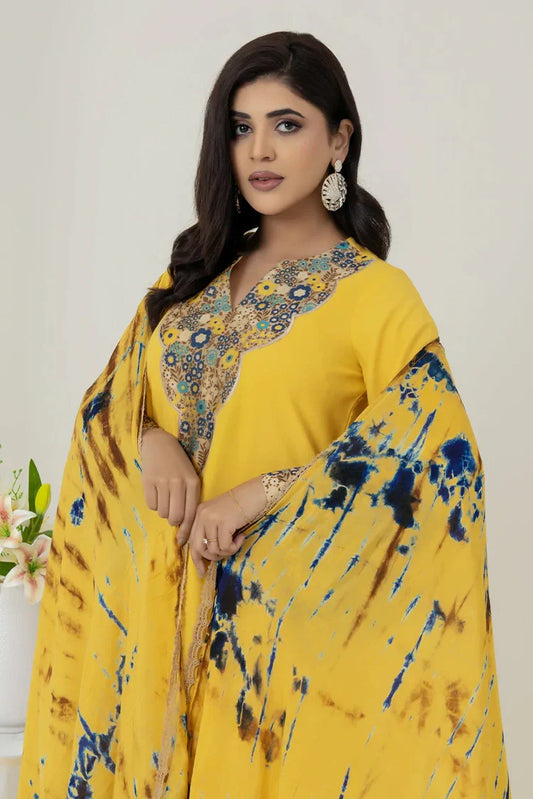 Picture of Zaib un Nisa - Lavender Luxe Pret - Daisy - Available at Raja Sahib