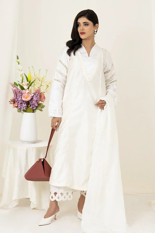 Picture of Zaib un Nisa - Lavender Luxe Pret - Snowdrop - Available at Raja Sahib