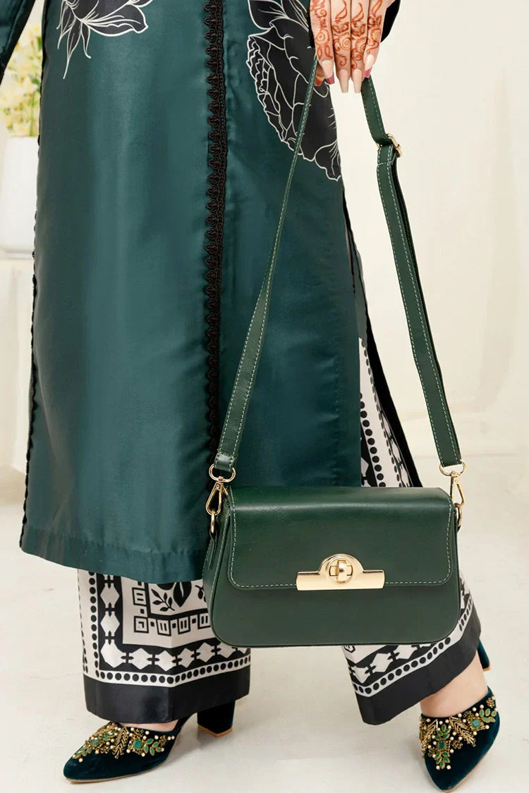 Picture of Zaib un Nisa - Lavender Luxe Pret - Holly Green - Available at Raja Sahib