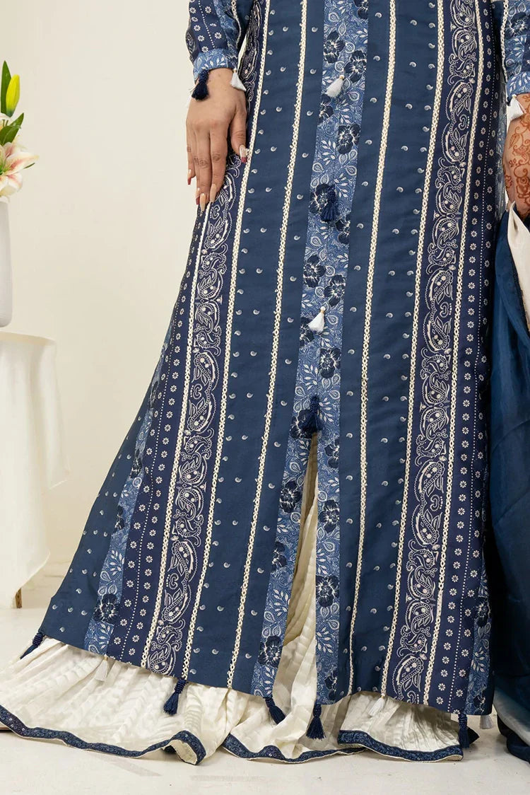 Picture of Zaib un Nisa - Lavender Luxe Pret - Bluebell - Available at Raja Sahib