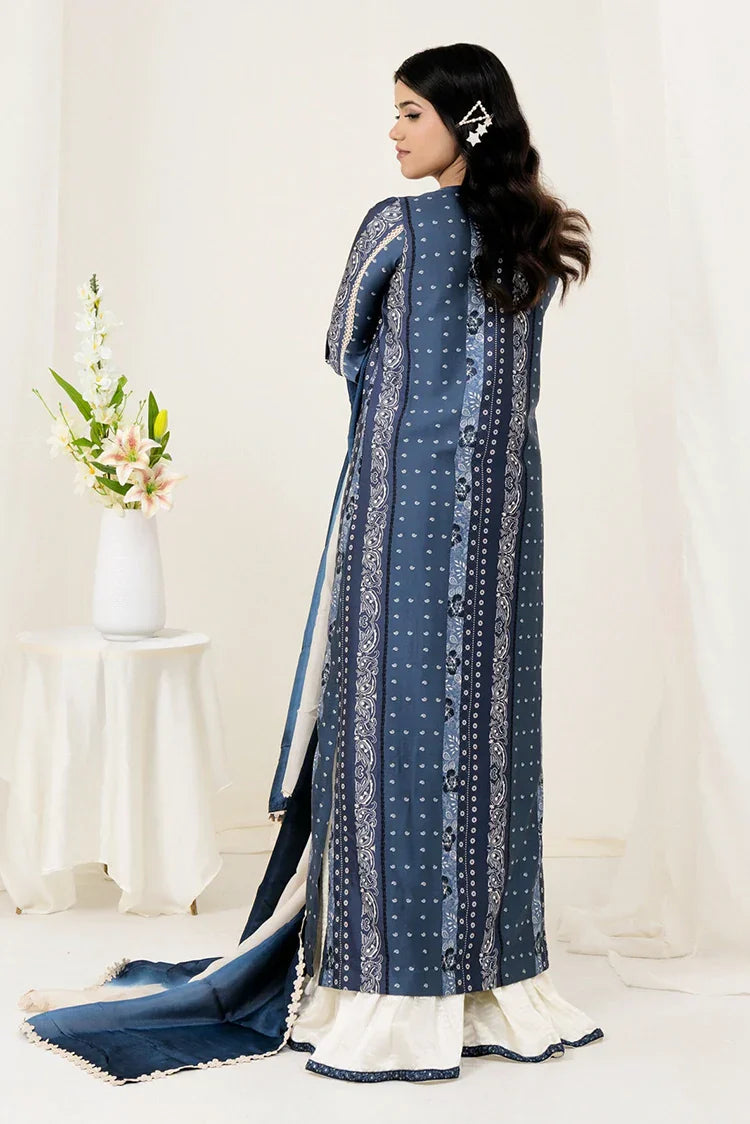 Picture of Zaib un Nisa - Lavender Luxe Pret - Bluebell - Available at Raja Sahib