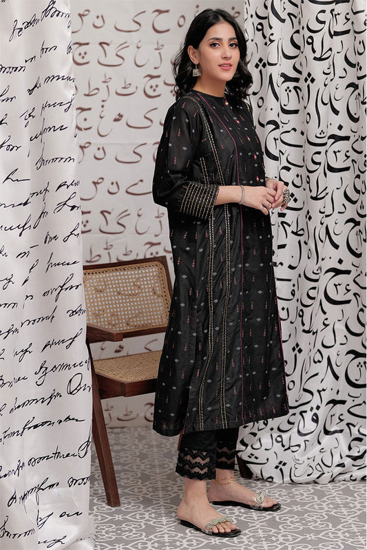 Senorita - LAA-02281 | Black & Multicolor | Casual Kurta | Cotton Yarn dyed