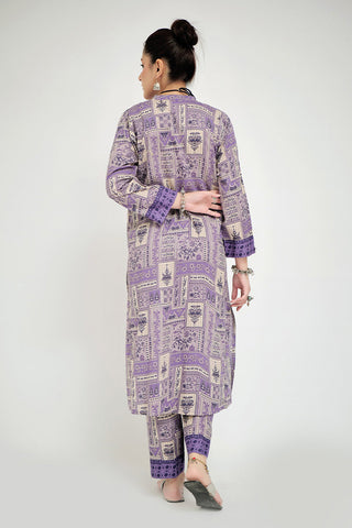 Senorita - LAC-02684 | Purple & Multicolor | Casual 2 Piece Suit  | Cotton Lawn Printed