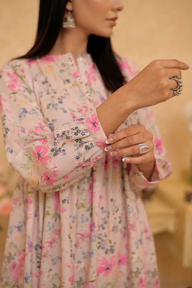 Picture of LAC-02960 | Fawn & Multicolor | Casual 2 Piece Suit | Polyester Swiss Lawn - Available at Raja Sahib