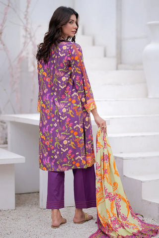 Picture of LAD-02474 | Purple & Multicolor | Casual 3 Piece Suit | Marina Printed Fabric - Available at Raja Sahib