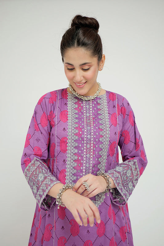 Picture of <!--cdr-->Senorita - LAD-02705 | Purple & Multicolor | Casual 3 Piece Suit | Cotton Lawn Printed - Available at Raja Sahib