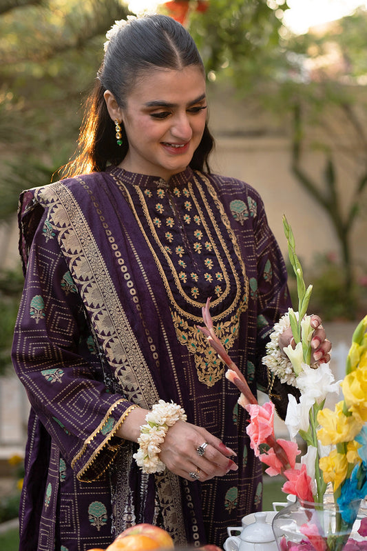 Senorita - LBD-02279 | Purple & Multicolor | Casual 3 Piece Suit | Cotton Jacquard Meena