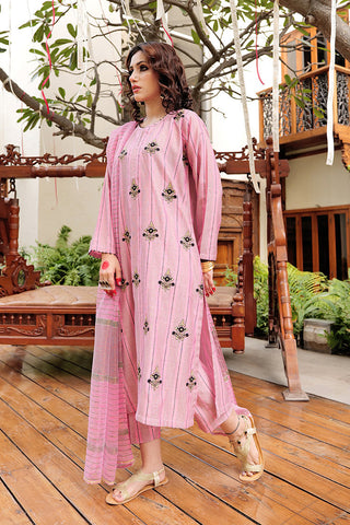 Senorita - LBD-02561 | Pink & Black | Casual plus 3 Piece Suit  | Cotton Yarn dyed Jacquard