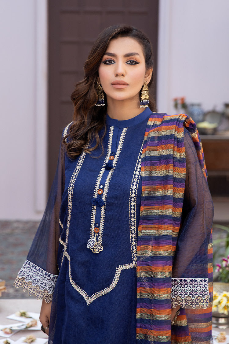 Picture of La Rosaa - Eid Edit Pret '24 - LE-24-03 Navy Blue - 3Pc - Available at Raja Sahib