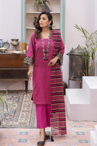 Picture of La Rosaa - Eid Edit Pret '24 - LE-24-06 Magenta - 3Pc - Available at Raja Sahib