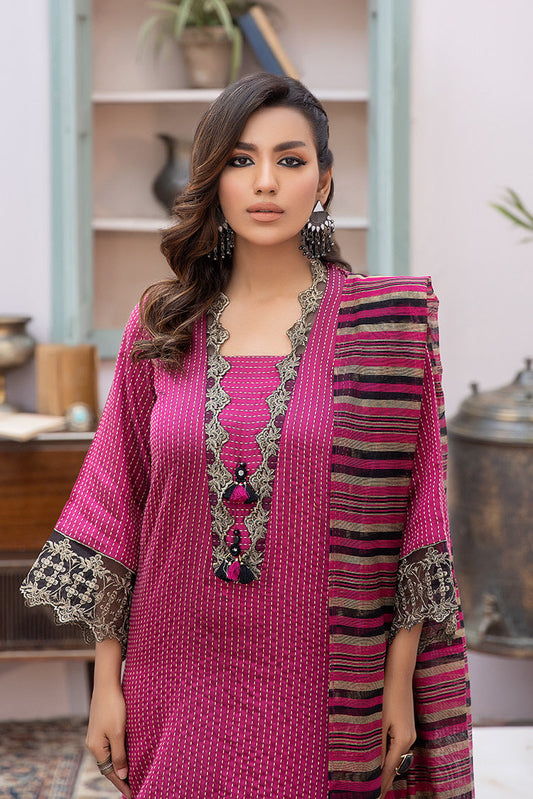 Picture of La Rosaa - Eid Edit Pret '24 - LE-24-06 Magenta - 3Pc - Available at Raja Sahib