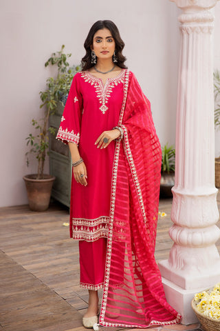 Picture of La Rosaa - Eid Edit Pret '24 - LE-24-07 Shocking Pink - 3Pc - Available at Raja Sahib