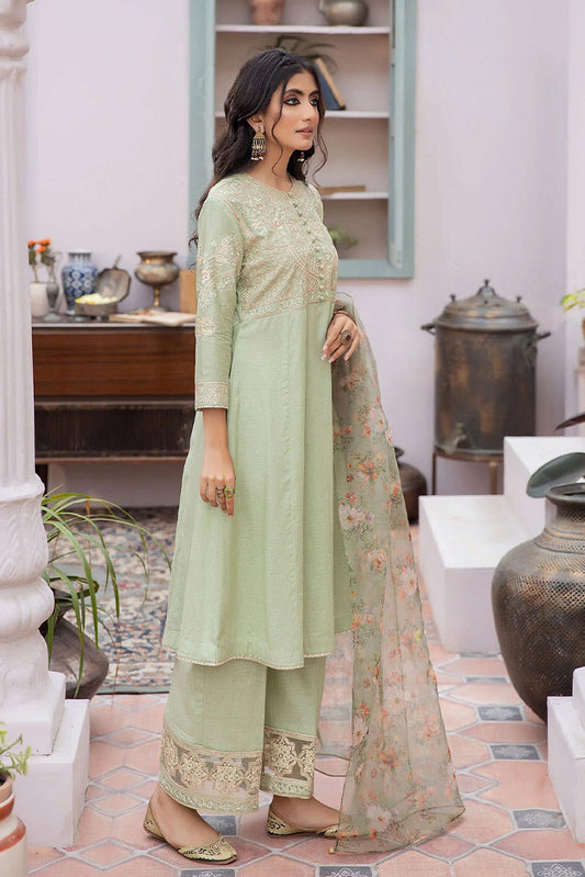 Picture of La Rosaa - Eid Edit Pret '24 - LE-24-10 Pistachio Green - 3Pc - Available at Raja Sahib